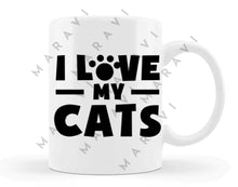 Încarcă imaginea în vizualizatorul Galerie, Cană personalizată - Îndrăgostiți/Cuplu/Iubiți cu pisici
